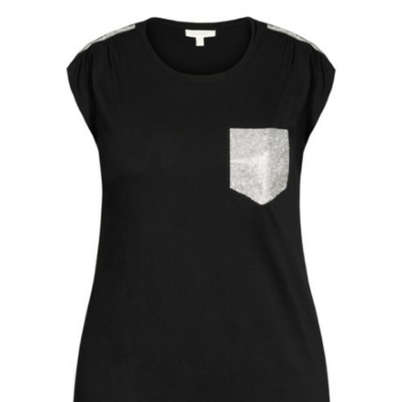 NWT Avenue loralette bling pocket  tee 1X - Picture 6 of 7